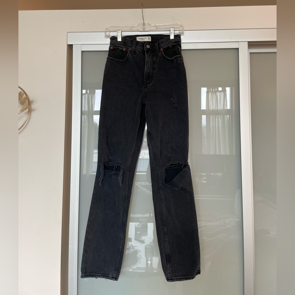 Abercrombie curve Love 90s straight ultra high rise jeans